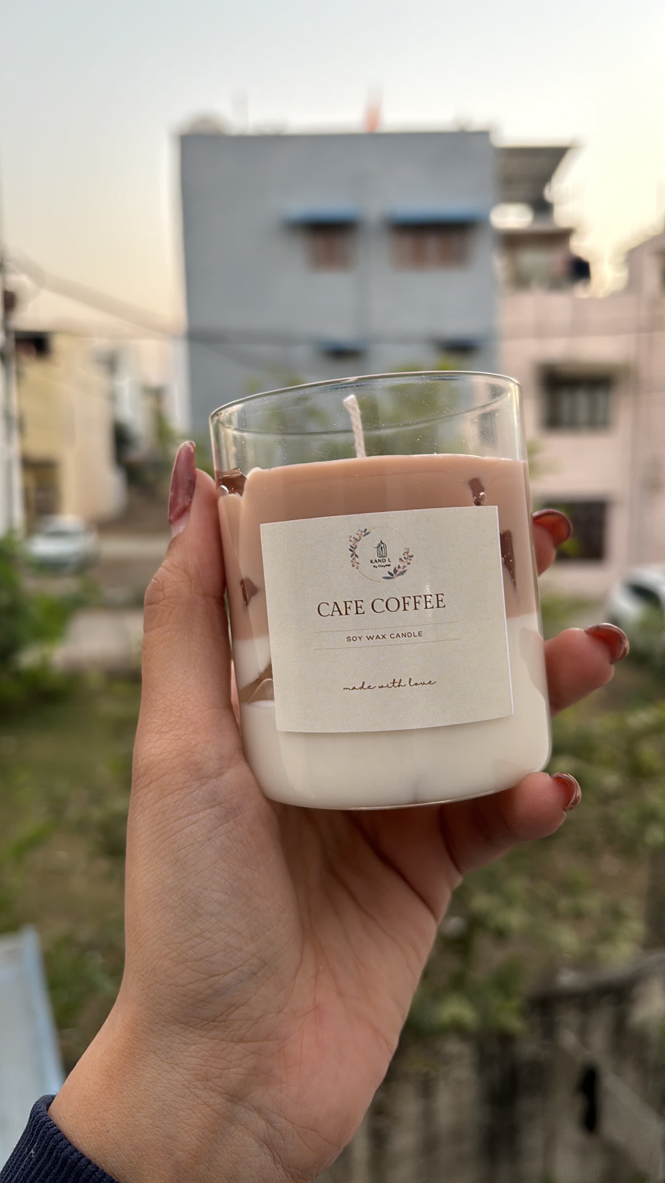 Minimalist eco-friendly soy wax candle