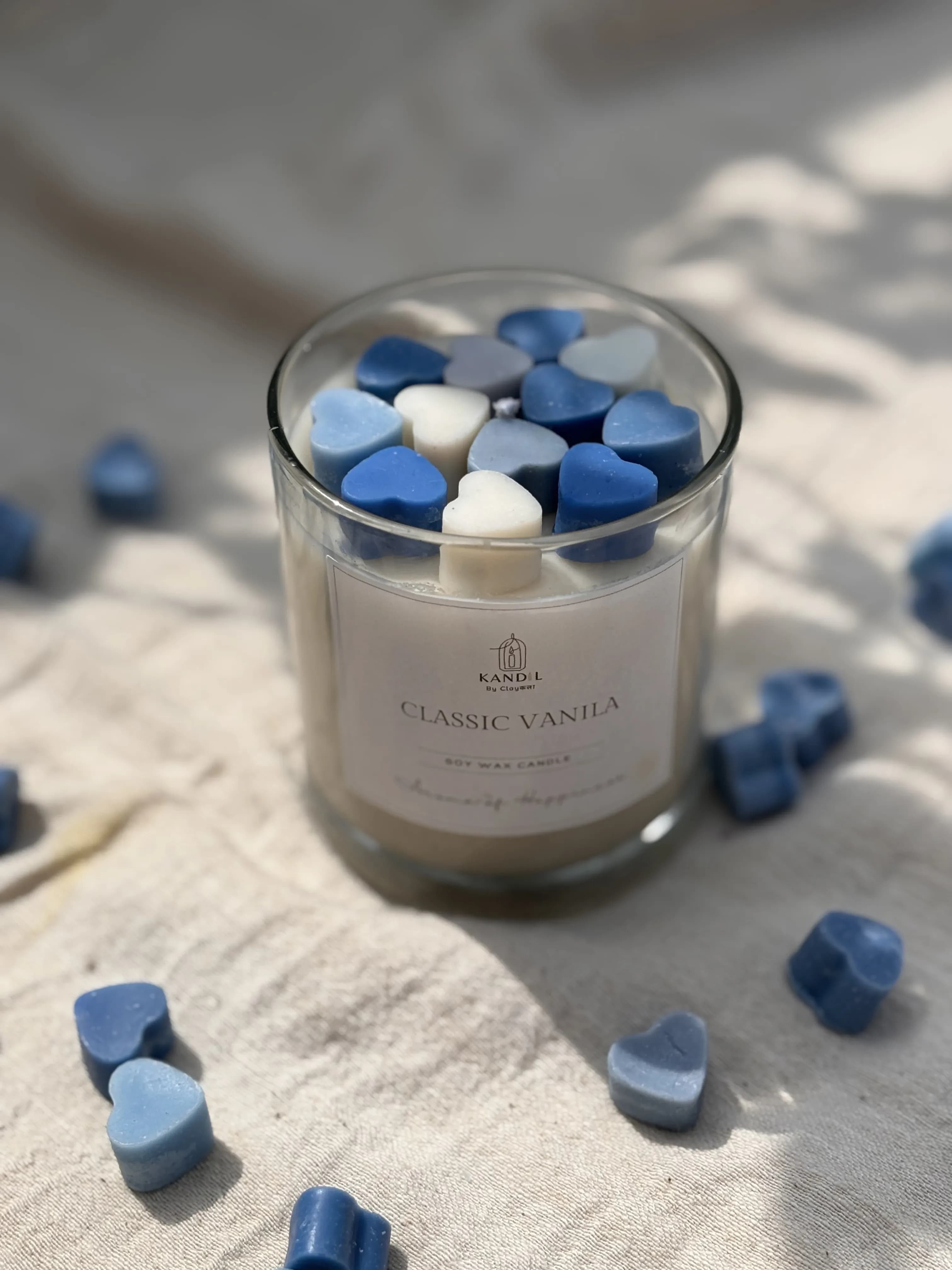 Clear Jar with Hearts  alternate view