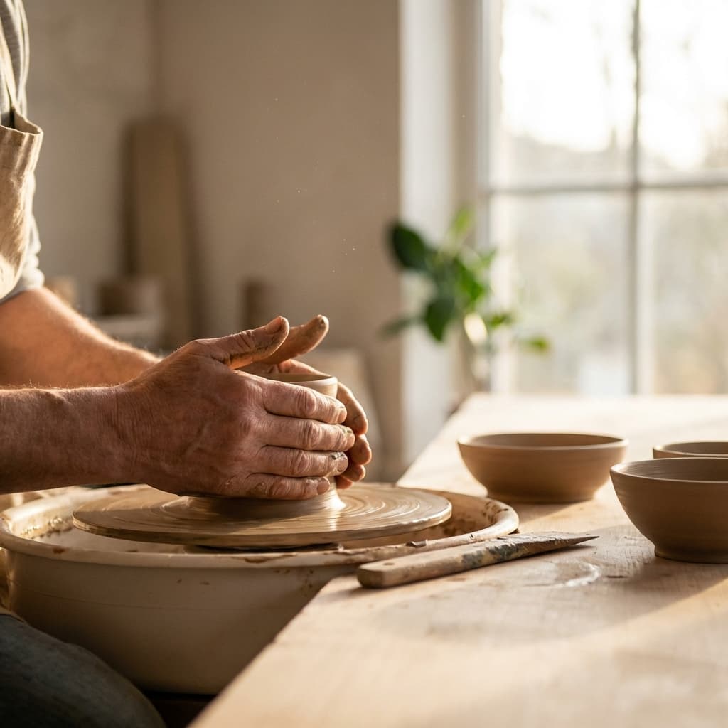 Clay vessel craftsmanship at Kandil